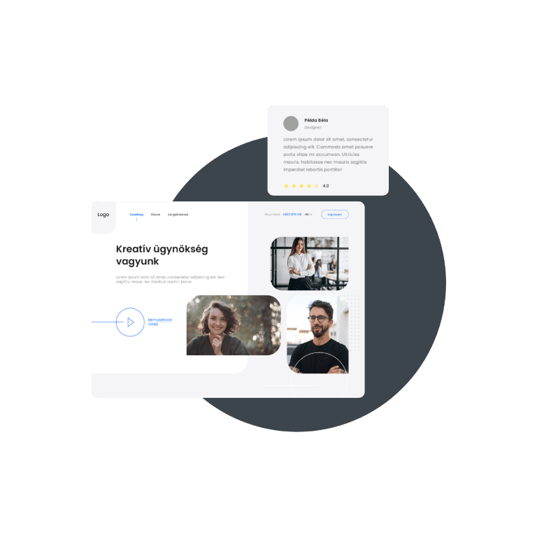 Céges bemutatkozó weboldal