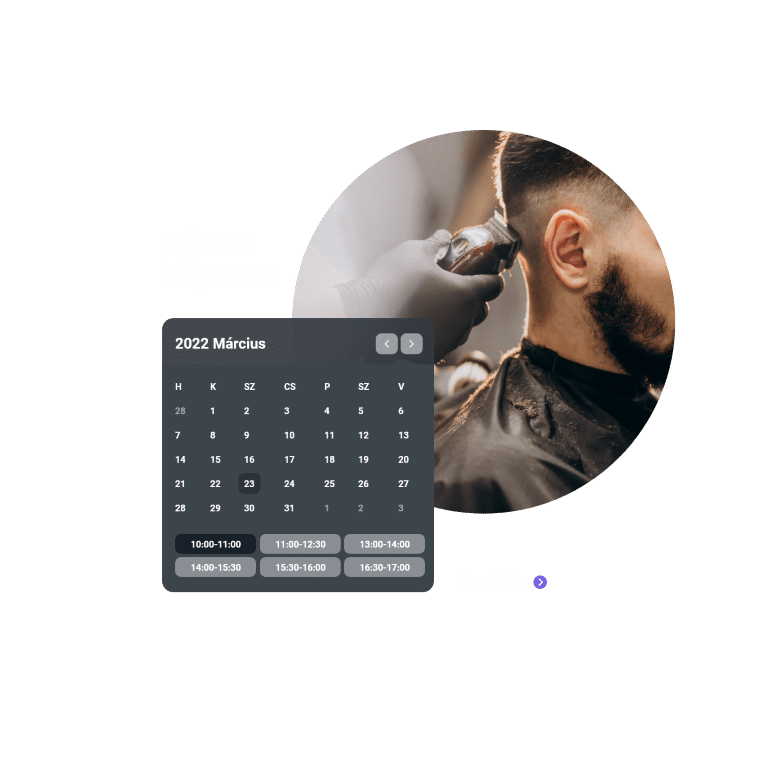 Idpont foglaló weboldal